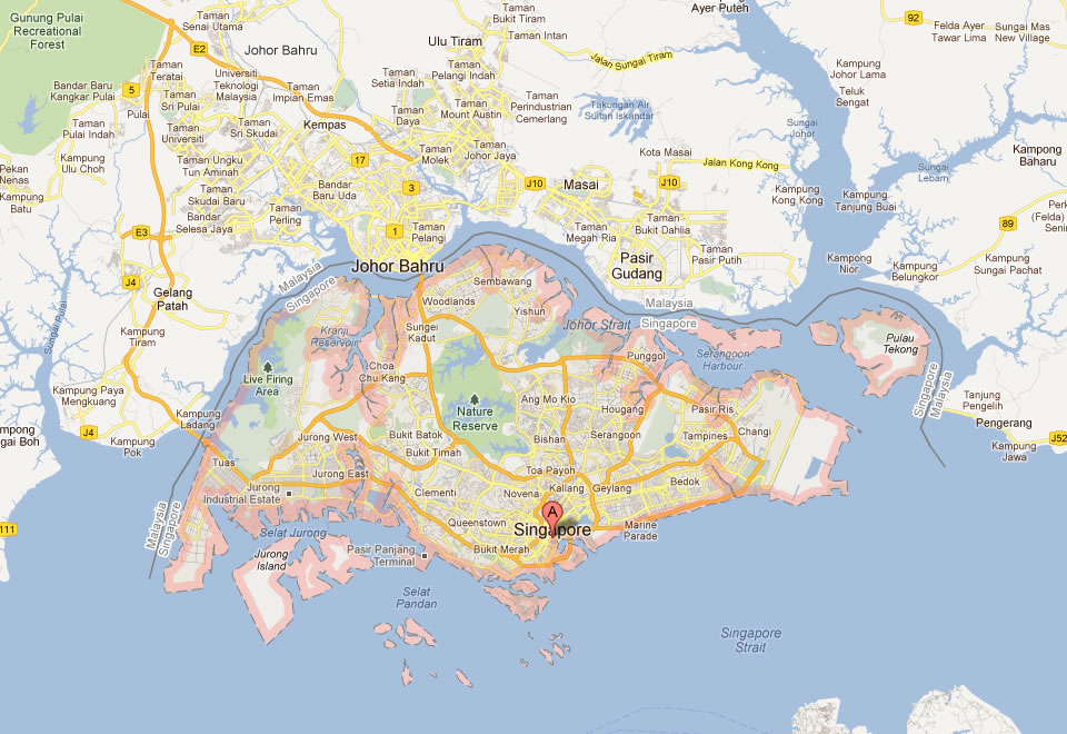 map of singapore